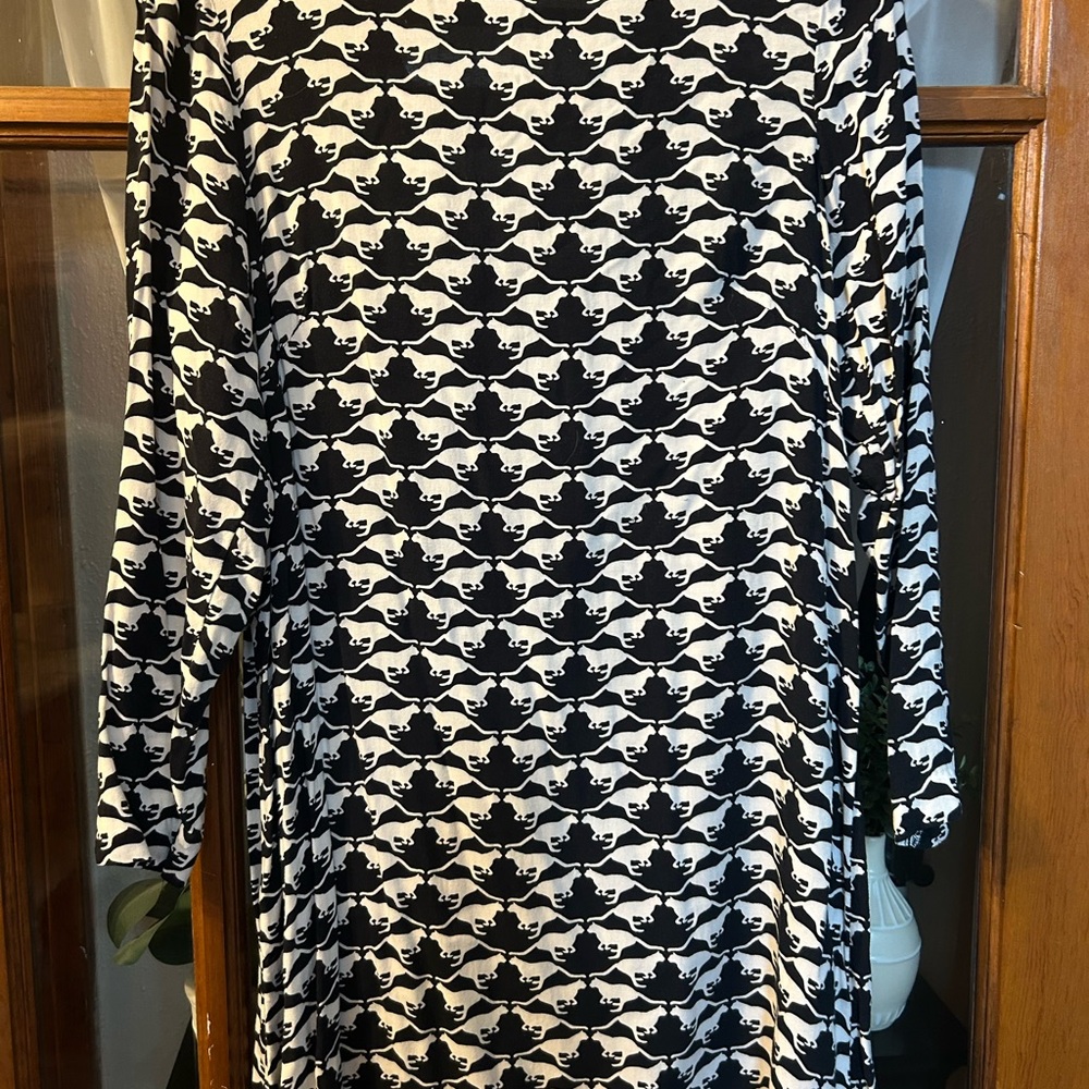 H&M Monochrome Animal Print Dress